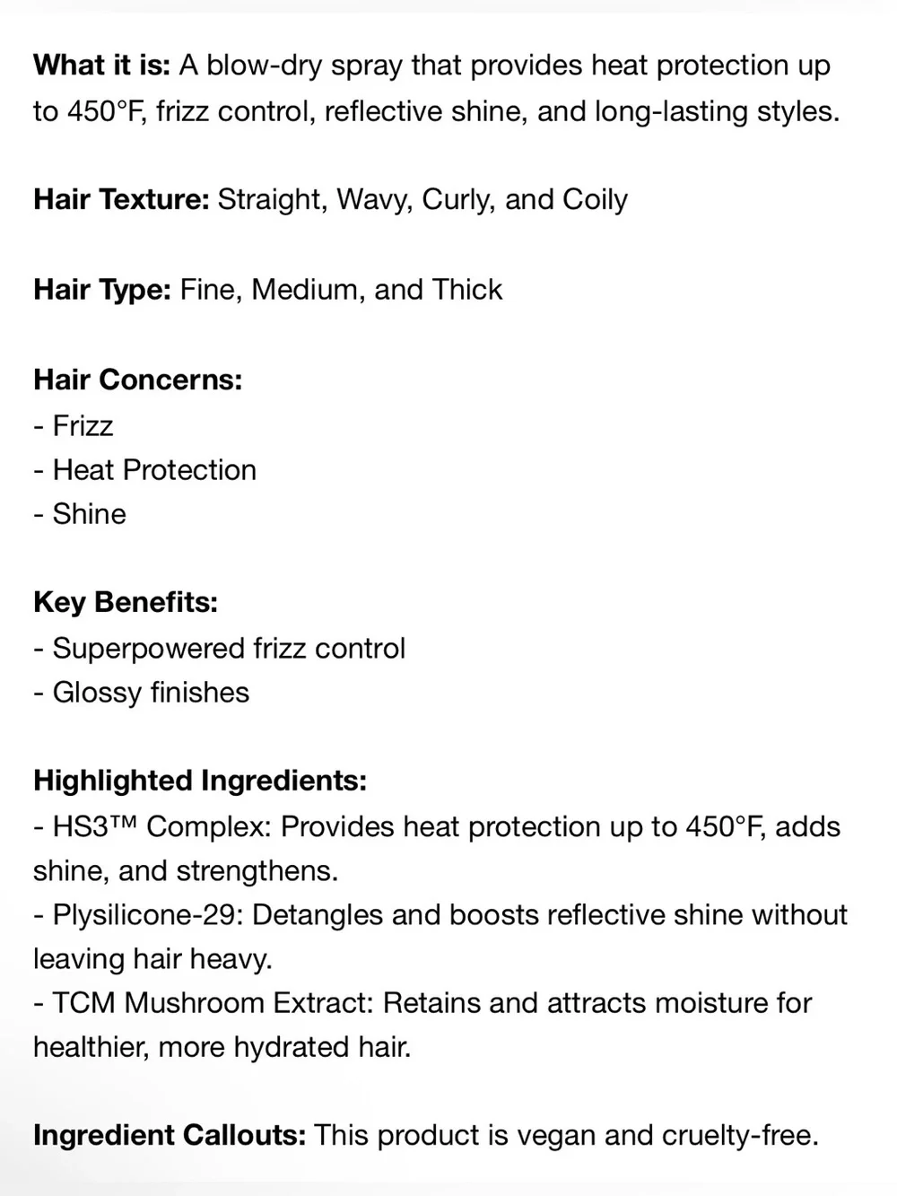 Chris McMillan The Mini Glassy Smooth Blowdry Spray for Frizz